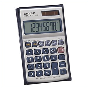 Sharp EL326SB Twin Power Metal Calculator