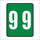 Smead AM100RN Color Coded Numeric Label