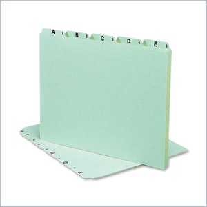 Smead A-Z Green Pressboard Self Tab File Guides