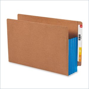 Smead TUFF Pocket End Tab File Pocket with Colored Gussets