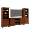 Home Styles Furniture Homestead Flat Panel/Plasma/LCD Wood Entertainment Center in Distressed Oak Finish