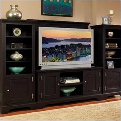 Home Styles Furniture Bedford Audio Rack and Flat Panel/Plasma/LCD TV Stand Set in Ebony Finish