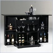 Home Styles Furniture Steamer Trunk Folding Home Bar in Ebony