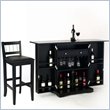 Home Styles Furniture Steamer Ebony Folding Home Bar Set