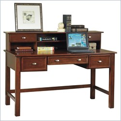 Home Styles Furniture Hanover Executive Home Office Writing Desk with Hutch Set