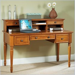 Home Styles Furniture Ponderosa Executive Home Office Writing Desk with Hutch Set