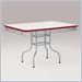 Home Styles Furniture Soda Shoppe Rectangular Casual Dining Table in Red and White
