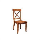 Home Styles Furniture Wood Side Chair in Oak Finish (Set of 2)