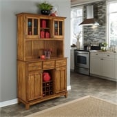 Home Styles Furniture Cottage Oak Buffet with 2-Door Hutch