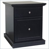 Home Styles Furniture Bedford Solid Hardwood 2 Drawer Mobile File Storage Cabinet in Ebony Finish