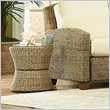 ADD TO YOUR SET: Home Styles Furniture Cabana Banana Round Drum Accent Table with Glass Top In Honey Finish