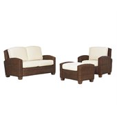 Home Styles Furniture Cabana Banana 3 Piece Set: Chair, Ottoman, Love Seat in Cocoa finish