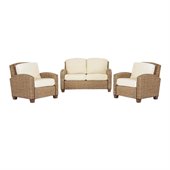 Home Styles Furniture Cabana Banana 3 Piece Set: 2 Chairs, and Love Seat in Honey finish