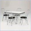 Home Styles Furniture Soda Shoppe 5 Piece Dinette Set in Black