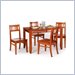 Home Styles Furniture Manhattan Dining Table and Chairs 3 Piece Set in Cottage Oak Finish