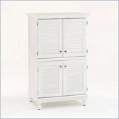 Home Styles Furniture Hampton Solid Hardwood Computer Armoire in White Finish