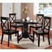 Home Styles Furniture Black Wood Pedestal Casual Dining Table in Black Finish