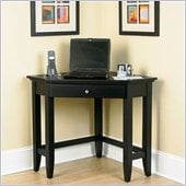 Home Styles Furniture Bedford Solid Wood Corner Latop Desk in Ebony