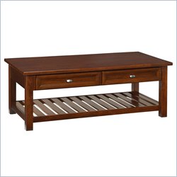Home Styles Furniture Hanover Solid Wood Cocktail Table in Cherry Finish