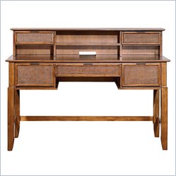 Home Styles Furniture Jamaican bay Solid Wood Computer Desk / Hutch Combo