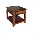 ADD TO YOUR SET: Home Styles Furniture Jamaican Bay Solid Wood End Table in Soft Mahogany Finish