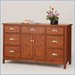 Home Styles Furniture Crosstimbers 7 Drawer Chest in Cherry