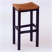 Home Styles Furniture Solid Hardwood 24" Bar Stool in Black and Cottage Oak