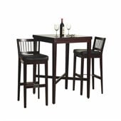 Home Styles Furniture 3-Piece Solid Wood Pub Table & Bar Stools Set in Cherry