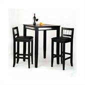 Home Styles Furniture Manhattan 3 Piece Pub Set in Black