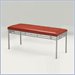 Soda Shoppe Red & Silver Steel Frame Dining Bench by Home Styles Furniture