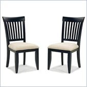 Home Styles Bedford Upholstered Dining Side Chair in Ebony Finish (Set of 2)