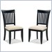 Home Styles Bedford Upholstered Dining Chair in Ebony (Set of 2)