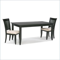 Home Styles Bedford 3 Piece Dining Set in Ebony Finish