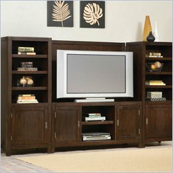 Home Styles Furniture City Chic Wood Entertainment Set in Espresso