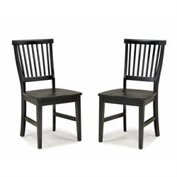 Home Styles Arts and Crafts Wood Side Chair in Ebony Finish (Set of 2)
