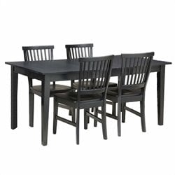Home Styles Arts and Crafts 5 Piece Dining Set in Ebony