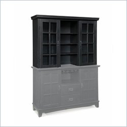 Home Styles Arts and Crafts Wood Buffet Hutch in Ebony