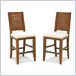 ADD TO YOUR SET: Home Styles Jamaican Bay Upholstered Bistro Stool in Soft Mahogany