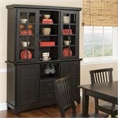 Home Styles Arts & Crafts Dining Buffet with Hutch in Ebony
