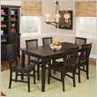 Home Styles Arts and Crafts Complete Dining Table Set in Ebony