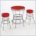 Home Styles Furniture Soda Shoppe Round Pub Table with Red Top Set