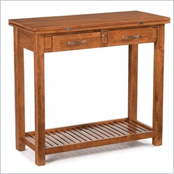 Home Styles Expandable Solid Wood Console Dining Table in Cottage Oak