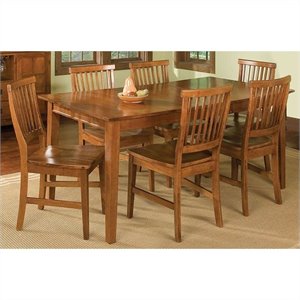  AICO Villa Valencia 13 Piece Rectangular Dining Table in Classic Chestnut Finish 