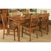 Home Styles Arts and Crafts 7 Piece Hardwood Dining Set in Cottage Oak