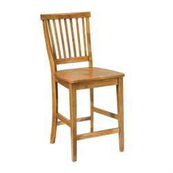 Home Styles Arts and Crafts 24" Solid Wood Counter Stool in Cottage Oak