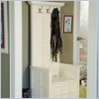 Home Styles Mini Hall Tree and Solid Wood Storage Bench in White