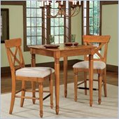 Home Styles Ponderosa 3 Piece Solid Wood Square Bistro Table Set in Pine