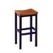 Home Styles Furniture Contour 29" High Black with Oak Top Solid Hardwood Bar Stool