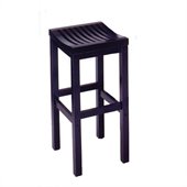 Home Styles Furniture Contour 29 High Black Solid Hardwood Bar Stool