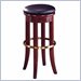 Home Styles Furniture 30 Inch Bar Stool with Vinyl Swivel Top in Cherry/Antique Brass